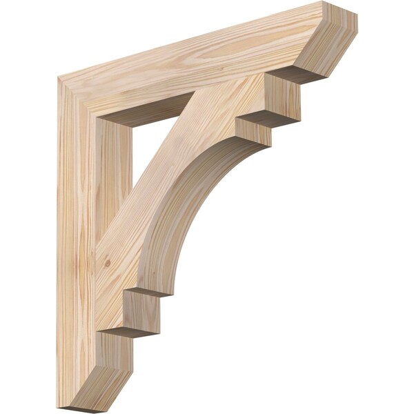 Ekena Millwork Merced Slat Smooth Bracket, Douglas Fir, 3 1/2"W x 22"D x 22"H BKT04X22X22MRC06SDF - main